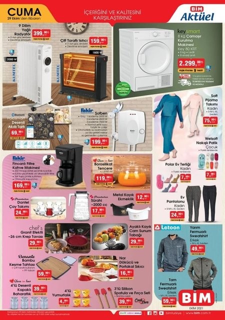 BİM Kataloğu 29 Ekim Cuma: 29 Ekim Cuma BİM Kataloğunda Neler Var? BİM’de Bu Cuma Hangi Ürünler Var?